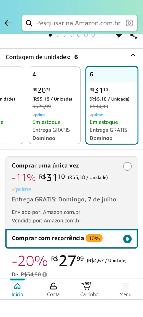 Imagem na descrição da promoção