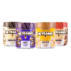 Combo Dream Team - 4 pastas de 600g sabor Avelã, Cookies &amp; Cream, Bueníssimo e Leite em Pó