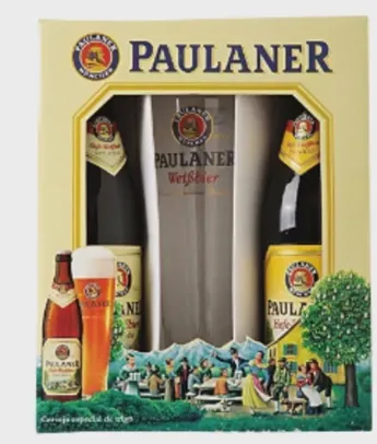 Cerveja Paulaner Hefe-Weissbier Kit Com Copo