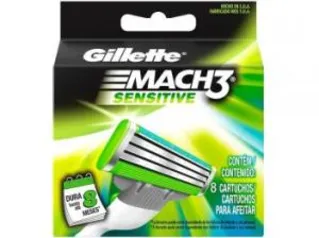 Gilette Mach3 Sensitive 8 Cartuchos | R$40