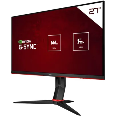 Monitor Gamer AOC Hero 27' IPS, Wide, 144 Hz, Full HD, 1ms, G-Sync, HDMI/VGA, Ajuste de Ângulo - 27G