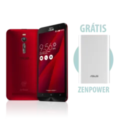 ASUS Zenfone 2 4GB/32GB Vermelho + ZenPower Prata por R$1299