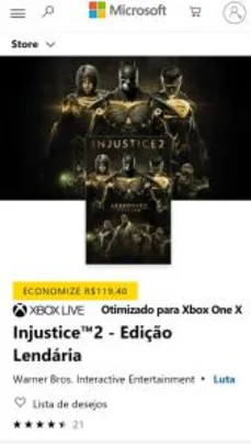 Saindo por R$ 80: Injustice™2 - Edição Lendária - R$80 | Pelando