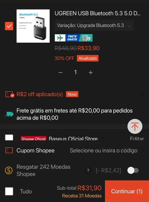 Imagem na descrição da promoção