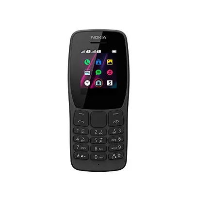 [Prime] Celular básico Nokia 110 Preto com Rádio FM e Leitor MP3 Integrado