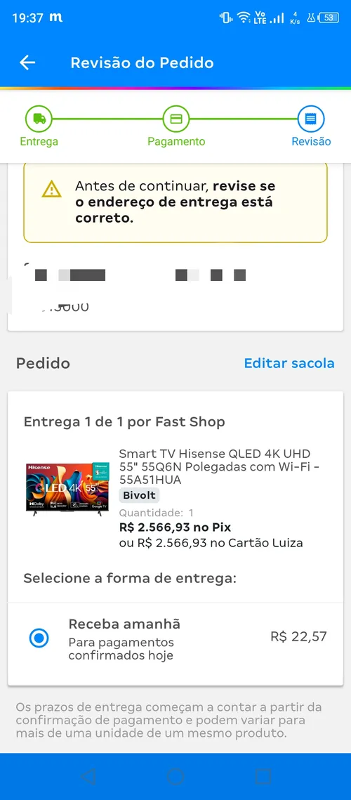 Imagem na descrição da promoção