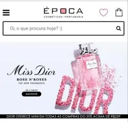 Ganhe miniatura de perfume Dior em compras acima de R$229