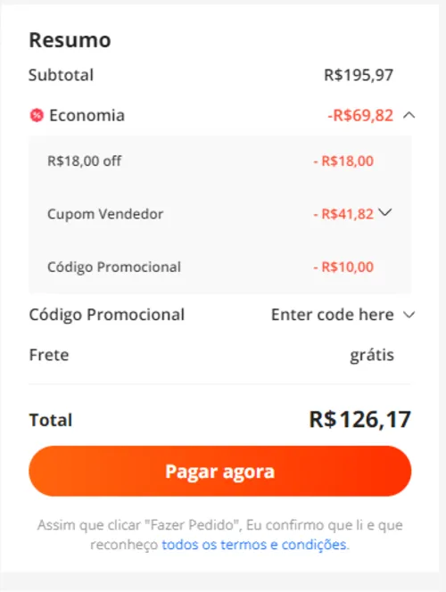 Imagem na descrição da promoção