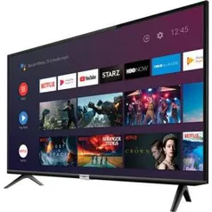 Smart TV LED 32" Android TCL 32s6500 HD com Conversor Digital Wi-Fi Bluetooth 1 USB 2 HDMI Comando de voz - R$899 (R$719 com AME)