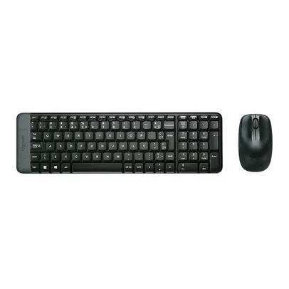 Kit Teclado e Mouse Logitech MK220 Sem Fio Black ABNT2 | R$103