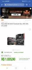 Placa-Mãe MSI B450 Tomahawk Max, AMD AM4, ATX, DDR4