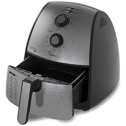 Fritadeira Sem Óleo Air Fryer Midea 4 Litros 200°C 1500W FXA41 Prata