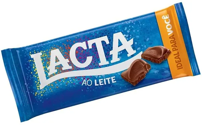 Chocolate ao Leite Lacta Pacote 90G| R$3,00