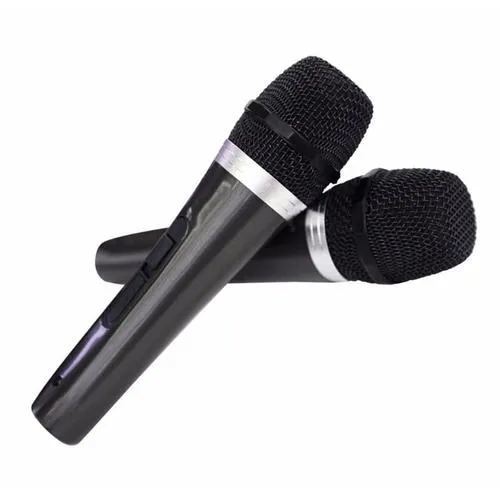 Microfone Com Fio Duplo Profissional Modelo Mt-1003 - Tomate