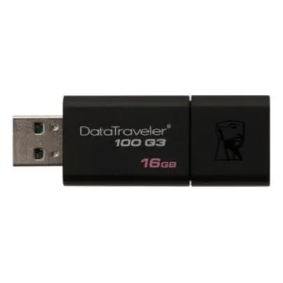 Pen Drive Kingston DataTraveler USB 3.0 16GB - DT100G3/16GB - R$25