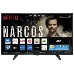 Smart TV LED 39" AOC LE39S5970 HD com Wi-Fi 2 USB 2 HDMI TV Digital Controle com botão Netflix - R$1079