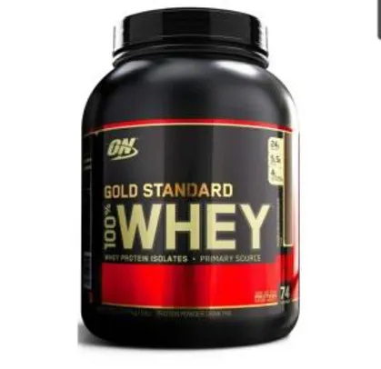 [R$299 1x + AME] 100% Whey Gold Standard 5lb (2.27kg) - Optimum - Chocolate com Coco + Coqueteleira | R$ 314