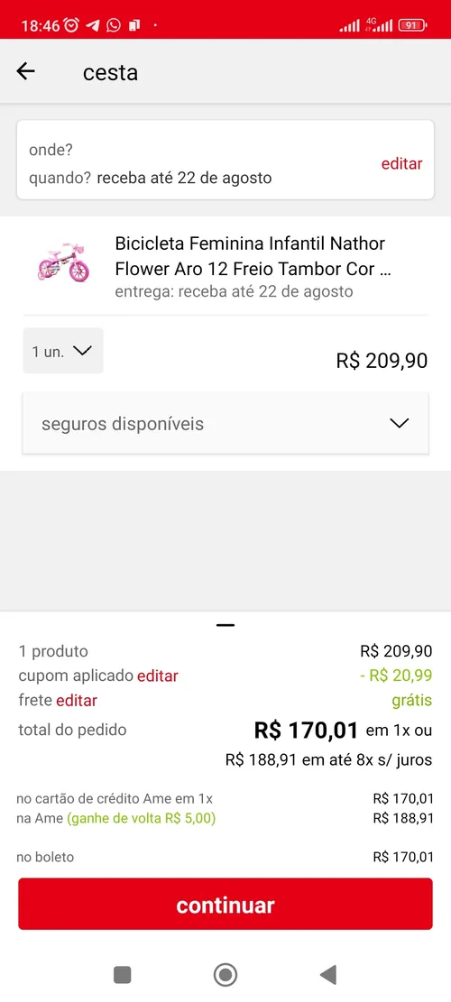 Imagem na descrição da promoção