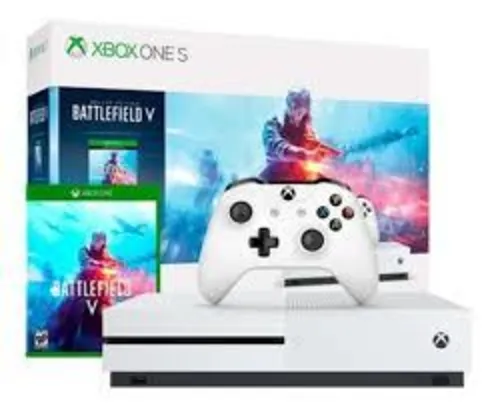 Console Microsoft Xbox One S 1TB + Battlefield V Branco