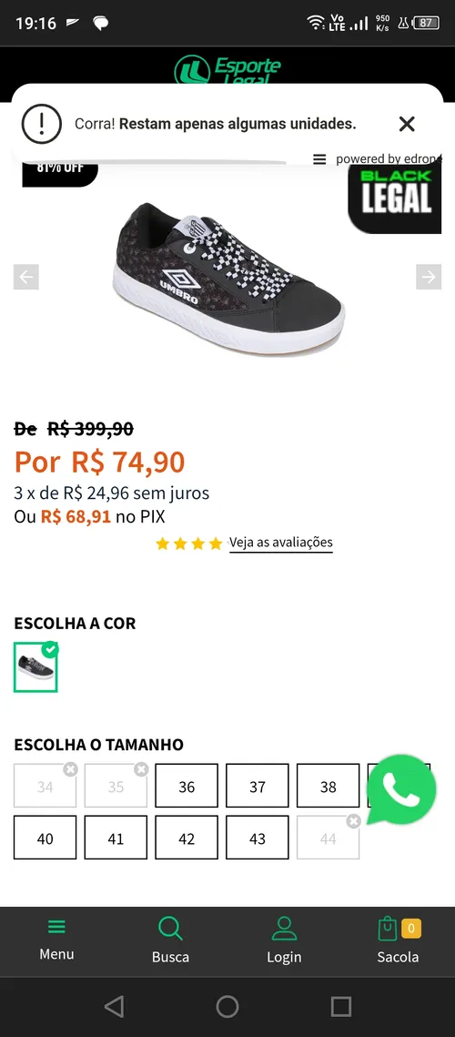 Imagem na descrição da promoção