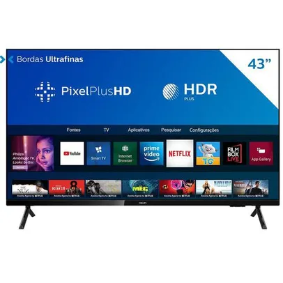 [APP] Smart TV Philips 43" Full HD 43PFG6825/78  Sem Bordas  HDR Plus Wi-Fi