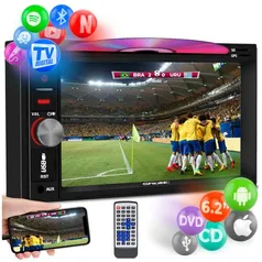 Central Multimídia Universal TV Digital USB DVD BT GPS Espelha Android IOS Shutt Dakota