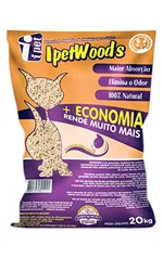 Granulado Higiênico de Madeira IPET Wood'S para Gatos 20kg IPET para Gatos