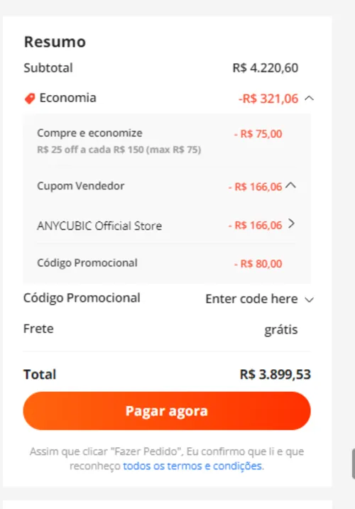 Imagem na descrição da promoção