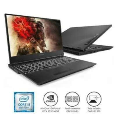 [APP] Notebook Lenovo Gamer Legion Y530 i5-8300H 8GB 1TB GTX 1050 Windows 10 15.6" FHD 81GT0000BR Preto (1x AME R$3324)