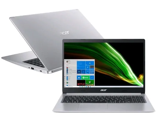 [C.OURO] Notebook Acer Aspire 5 A515-55-592C Intel Core i5 - 8GB 256GB SSD 15,6” | R$3238
