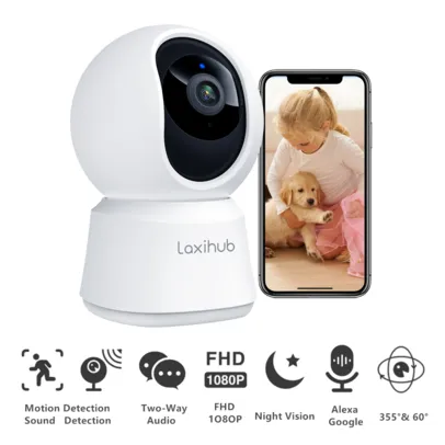 Câmera Segurança Laxihub Surveillance IP com SD card 32GB