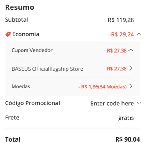 Imagem na descrição da promoção