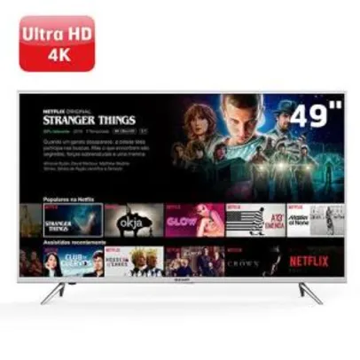 Smart TV LED 49" Semp TCL 49K1US Ultra HD 4K HDR 3 HDMI 2 USB - R$ 1979