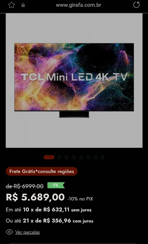 Imagem na descrição da promoção