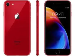 iPhone 8 Special Edition 256GB - Vermelho 4G 4.7” Retina Câmera 12MP + Selfie 7MP - R$4463