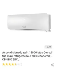 Ar condicionado split 18000 btus Consul R$1804