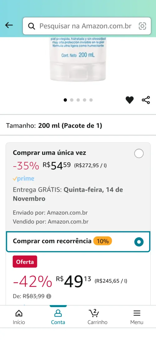 Imagem na descrição da promoção