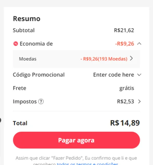 Imagem na descrição da promoção