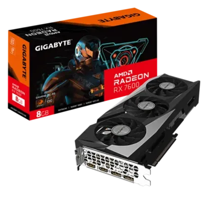 Placa De Vídeo Gigabyte AMD Radeon RX 7600 Gaming OC, 8GB, GDDR6, FSR, Ray Tracing, GV-R76GAMING OC-8GD