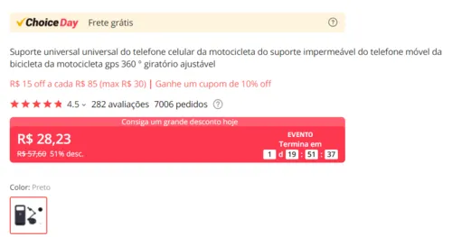 Imagem na descrição da promoção