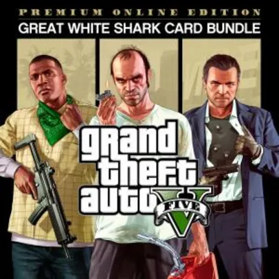 Jogo Grand Theft Auto V: Edição Premium Online e Cartão Tubarão Branco - PS4 | R$84