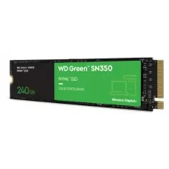 SSD WD Green, 240GB, M.2 NVMe, Leitura 2400MB/s e Gravação 900MB/s, WDS240G2G0C