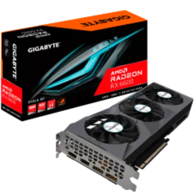 Placa de Vídeo Gigabyte AMD Radeon RX 6600 EAGLE 8G, 8GB, GDDR6, FSR, Ray Tracing