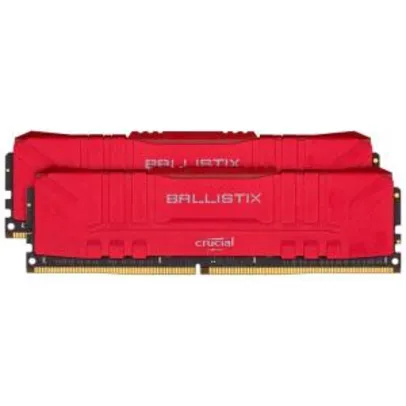 Memória Crucial Ballistix Sport LT 16GB (2X8) 2666MHz DDR4 CL16 Vermelha - BL2K8G26C16U4R