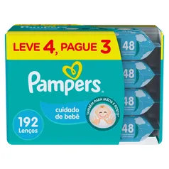 Lenços Umedecidos Pampers Cuidado de Bebê 192 Unidades