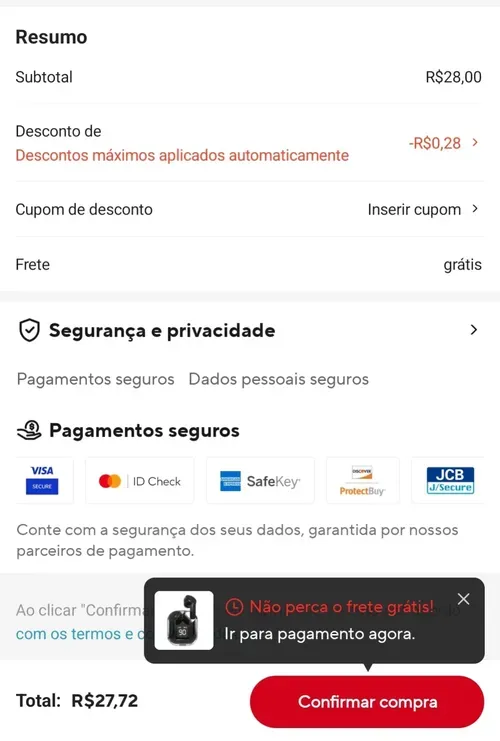 Imagem na descrição da promoção