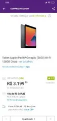 Apple iPad 8° geração 128gb