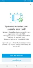 R$ 7 OFF na recarga do bilhete unico acima de R$ 15