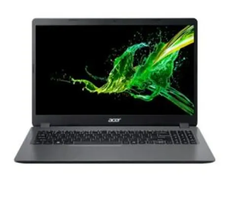 Acer Aspire 3 A315-54K-39H0 | Core *i3-8130U de 8ª geração | RAM 4 GB* | 256GB *PCIe NVMe | R$ 2389