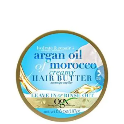 Manteiga Capilar Hidratante OGX Hair Butter Argan Oil of Morocco 187g | R$ 30